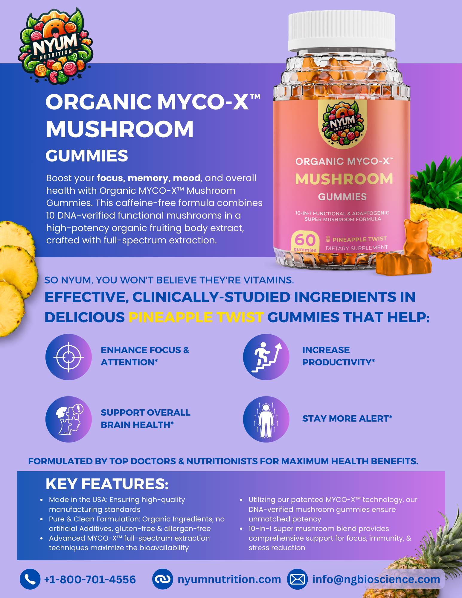 Organic MYCO-X™ Mushroom Gummies